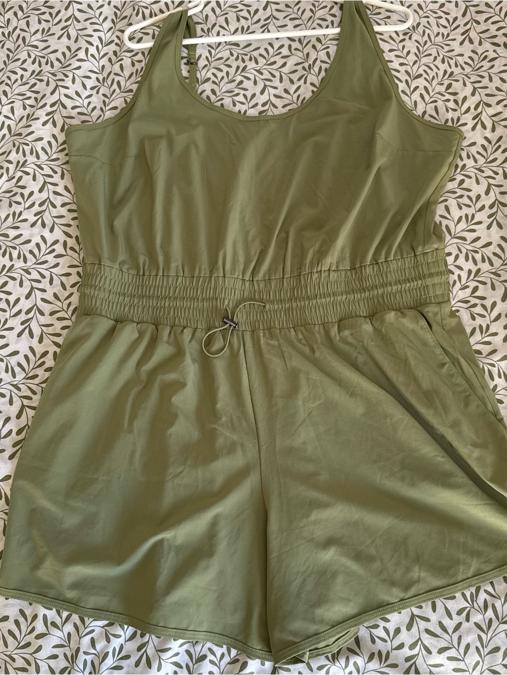 Abercrombie & Fitch Olive Green Sleeveless One-Piece Romper